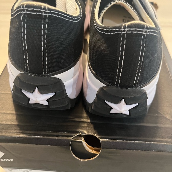 Converse Black and White Platform Low-Top Sneakers unisex M 8.5 W 10 - Picture 5 of 8